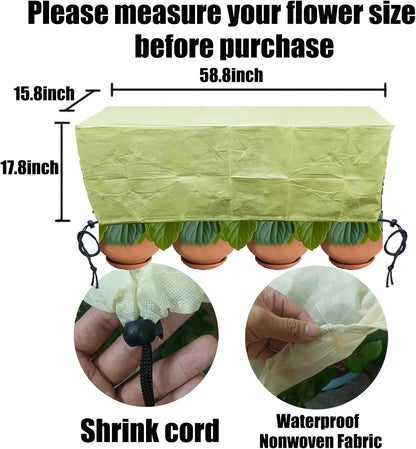 Plant Covers, Freeze Protection for Plants,3 Pack 23.8"*11.8"*11.8" Frost Cloth for Plants，Plant Protectors for Winter，Frost Blankets for Plants， Used for Flower pots, Flower Boxes, Small Plants