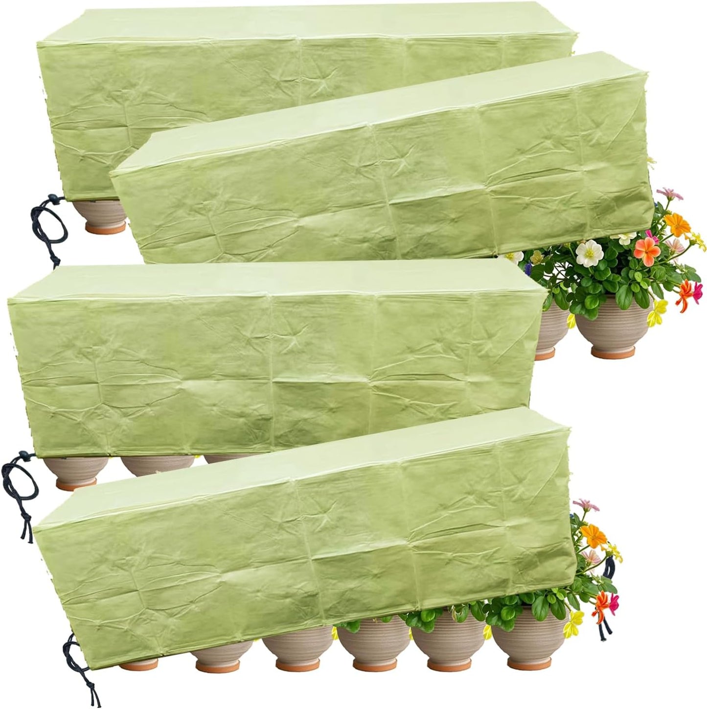 Plant Covers, Freeze Protection for Plants,3 Pack 23.8"*11.8"*11.8" Frost Cloth for Plants，Plant Protectors for Winter，Frost Blankets for Plants， Used for Flower pots, Flower Boxes, Small Plants