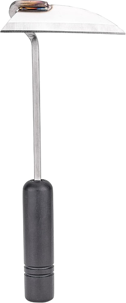 NJP100 Nejiri Gama Handheld Weeder-Scraper-Hoe, Japanese Stainless Steel 4-Inch Blade Width, 4.5-Inch Black Lacquered Beech Wood Handle