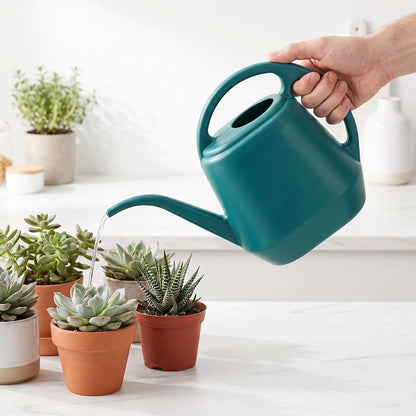 Watering Can Plastic 4 Litre Lightweight Water Sprayer Watering Bottle for Garden Outdoor House Flower Bonsai Plant (Green)
