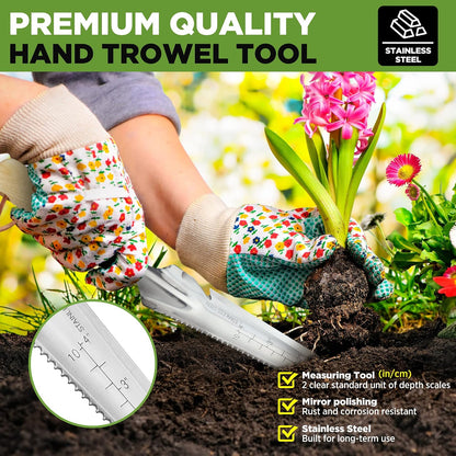 5-in-1 Hand Weeder Puller, Stainless Steel Garden Trowel