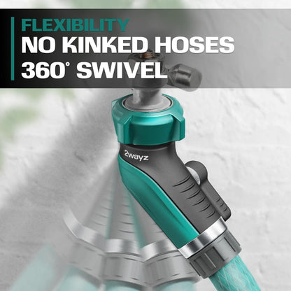 45 Metal Hose Elbow, Heavy Duty Hose Adapter and Angle Connector with Water Shut Off Valve