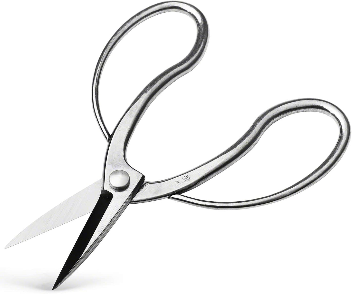 Wazakura Stainless Steel Series Traditional Bonsai Scissors, Made in Japan 7 in (180 mm), Hasami Pruning Shears, Professional Garden Tools (Traditional Stainless Steel)