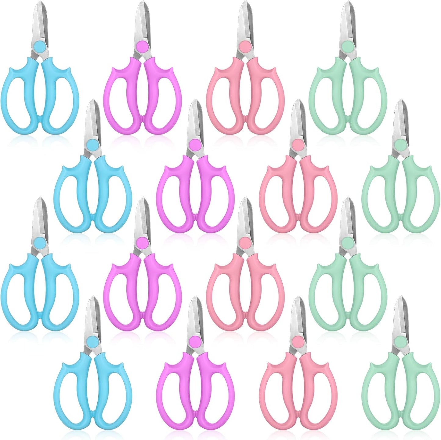 16Pcs Floral Scissors Garden Flower Scissors Shears for Cutting Fresh Flower Floral Cutters Garden Shears for Gardening Flowers Arrangement, Trimming Plants, Stainless Steel