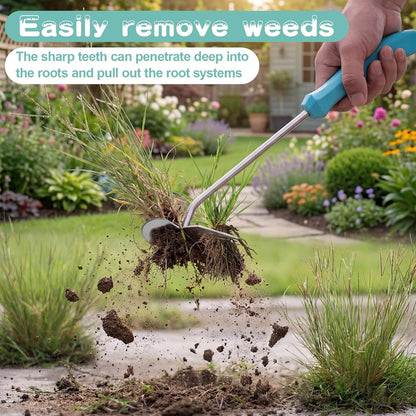 Garden Tools,Weeder Tool,Adopting Ergonomic Handle Design,Weeding Tools,6 Tooth Garden Weed Pulling Tool,Weed Puller Tool Suitable for Farm Planting,Gardening