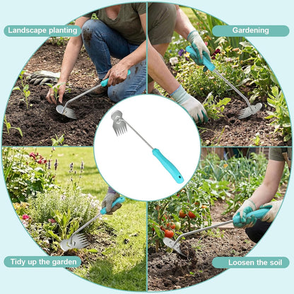 Garden Tools,Weeder Tool,Adopting Ergonomic Handle Design,Weeding Tools,6 Tooth Garden Weed Pulling Tool,Weed Puller Tool Suitable for Farm Planting,Gardening
