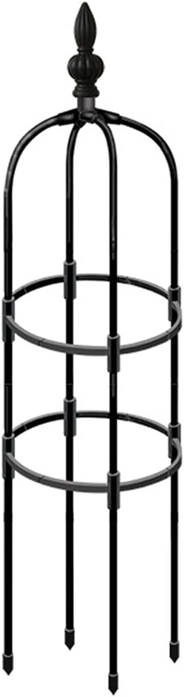 Dysetcs Tower Obelisk Garden Trellis, 3ft Tall Metal Obelisk Plant Support Gardening Climbing Frame for Outdoor Indoor Climbing Plants (1 Pack)