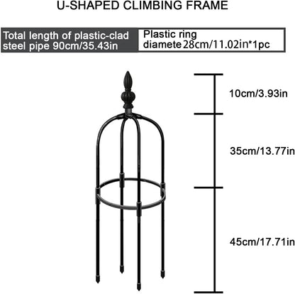 Dysetcs Tower Obelisk Garden Trellis, 3ft Tall Metal Obelisk Plant Support Gardening Climbing Frame for Outdoor Indoor Climbing Plants (1 Pack)