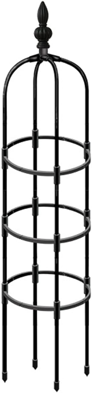 Dysetcs Tower Obelisk Garden Trellis, 3ft Tall Metal Obelisk Plant Support Gardening Climbing Frame for Outdoor Indoor Climbing Plants (1 Pack)
