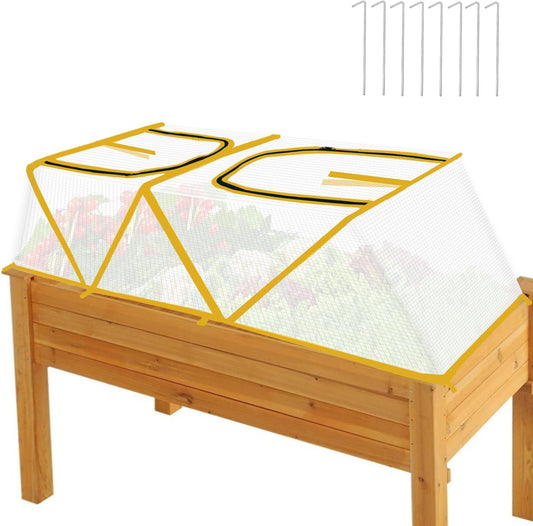 47.2" *14.6" *13.4" Foldable Garden Accelerator Plants Cover Freeze Protection for Raised Bed, Mini Greenhouse Cover with Two Air Hole, Frost Cover for Plant Vegetable Seedling Protector