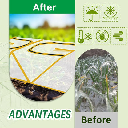 47.2" *14.6" *13.4" Foldable Garden Accelerator Plants Cover Freeze Protection for Raised Bed, Mini Greenhouse Cover with Two Air Hole, Frost Cover for Plant Vegetable Seedling Protector