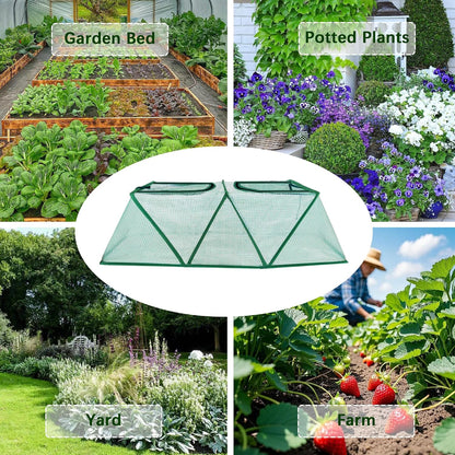 47.2" *14.6" *13.4" Foldable Garden Accelerator Plants Cover Freeze Protection for Raised Bed, Mini Greenhouse Cover with Two Air Hole, Frost Cover for Plant Vegetable Seedling Protector
