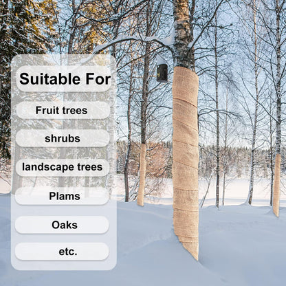 2 Roll Burlap Tree Protector Wraps 7.8" × 9.8' Winter Garden Plants Wraps