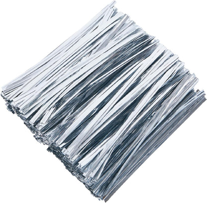 800 PCS 5" Green Metallic Twist Ties for Bakery Ties,Candy Bags,Coffee Bags, Goodie Bags Ties