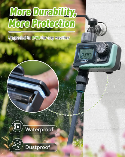 Sprinkler Timer Outdoor, Water Timer for Garden Hose, Programmable Watering Irrigation Timer with Rain Delay/Manual(Plastic)