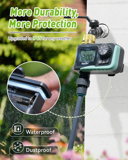 Sprinkler Timer Outdoor, Water Timer for Garden Hose, Programmable Watering Irrigation Timer with Rain Delay/Manual(Plastic)
