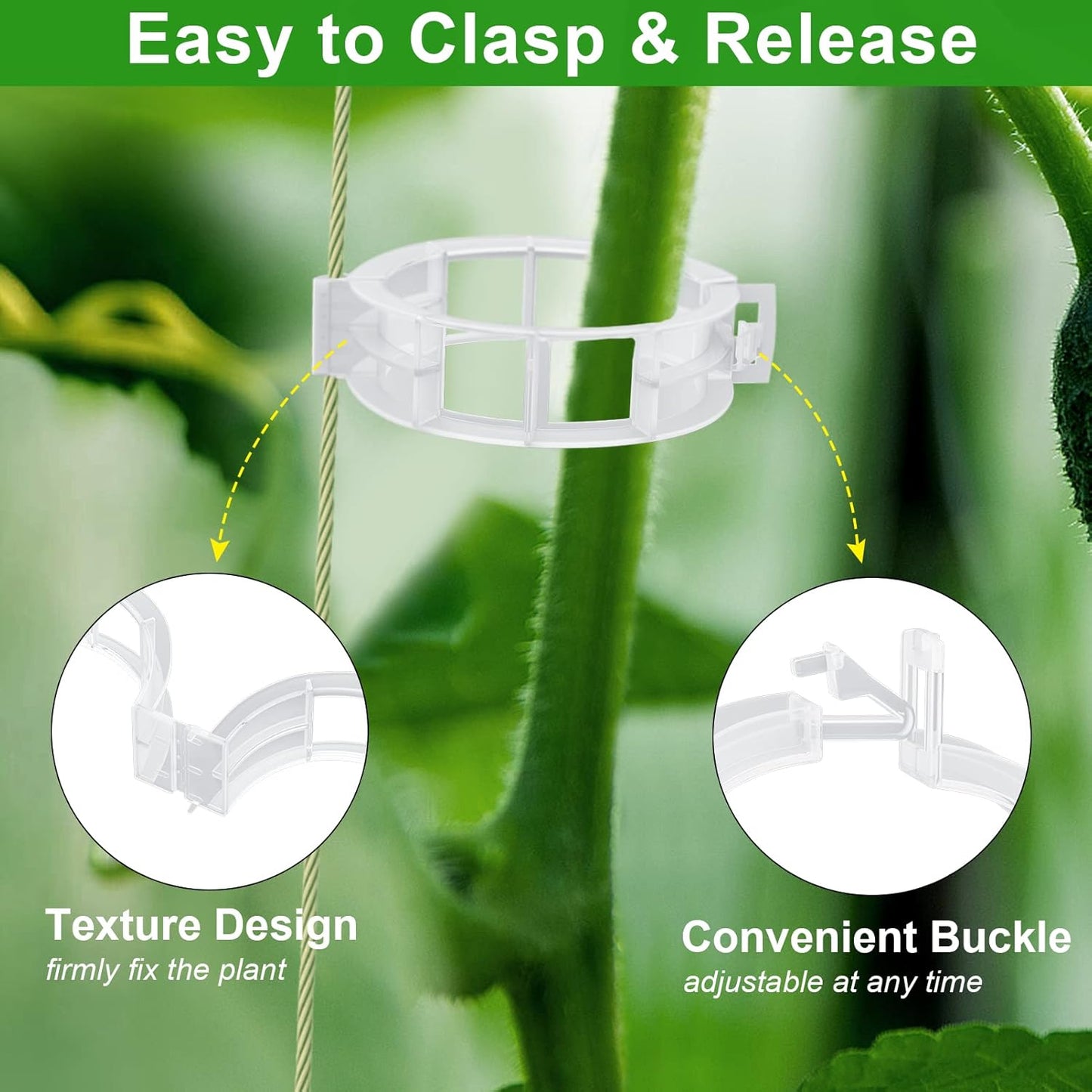 250 Pcs Tomato Clips and Hooks, Plant Support Clips for Tomatoes Grape Grow