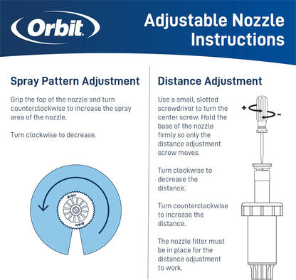 80311-6" Professional Pressure-Regulating Pop-Up Spray Head Sprinkler with 15' Adjustable Pattern Nozzle