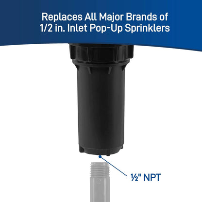 80311-6" Professional Pressure-Regulating Pop-Up Spray Head Sprinkler with 15' Adjustable Pattern Nozzle