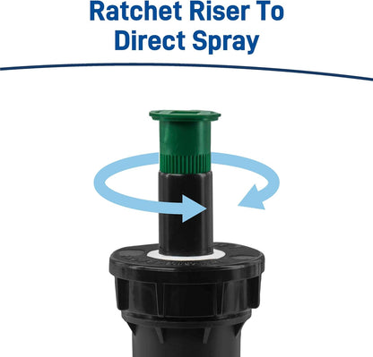 80311-6" Professional Pressure-Regulating Pop-Up Spray Head Sprinkler with 15' Adjustable Pattern Nozzle