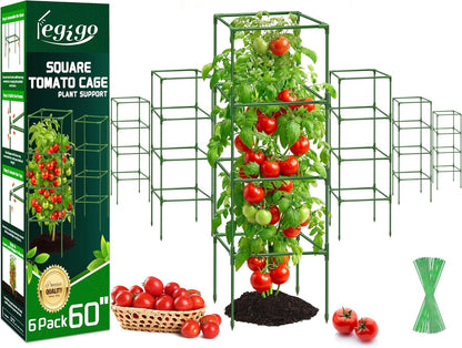 4 Pack 45 Inch Tomato Cages for Garden, Heavy Duty Tomato Trellis