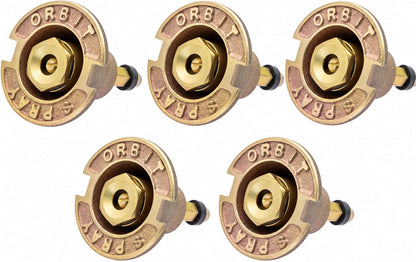 5-Pack 54070 Brass Pop-Up Flush Head Sprinkler with Full Pattern Spray Nozzle