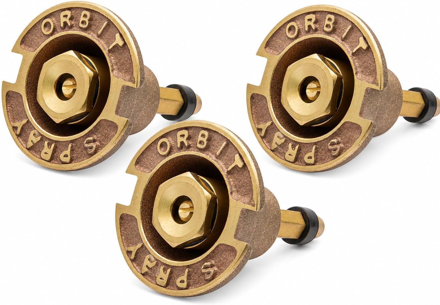 5-Pack 54070 Brass Pop-Up Flush Head Sprinkler with Full Pattern Spray Nozzle