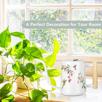 Watering Can Indoor Plants, 35oz Small Indoor Stainless Steel Metal Watering Can Modern Decorative Watering Pot with Long Spout for Indoor House Plant Bonsai Garden Flowers (Sage Green)