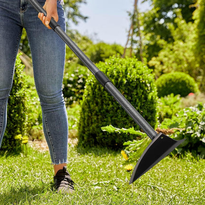 Hoe Garden Tool, Triangle Hoe Gardening Weeding Tool, 72" Long Handle Heavy Duty Manual Weeder Gardening Hand Tools for Weeding, Digging, Loosening Soil