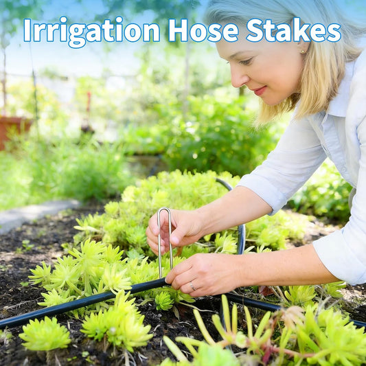 200 Pack 4 Inch Garden Stakes Galvanized Drip Irrigation Stakes
