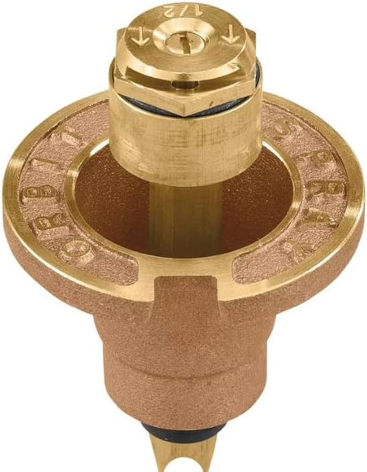 3-Pack 54071 Brass Pop-Up Flush Head Sprinkler with Half Pattern Spray Nozzle - Brass Pop-Up Sprinklers for Half Pattern Spray