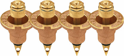 3-Pack 54071 Brass Pop-Up Flush Head Sprinkler with Half Pattern Spray Nozzle - Brass Pop-Up Sprinklers for Half Pattern Spray