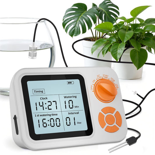Automatic Indoor Plant Waterer for 15 Potted Plants, Self Watering System Drip Irrigation Kit with Programmable Timer & Smart Humidity Detection