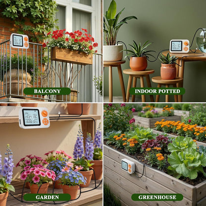 Automatic Indoor Plant Waterer for 15 Potted Plants, Self Watering System Drip Irrigation Kit with Programmable Timer & Smart Humidity Detection