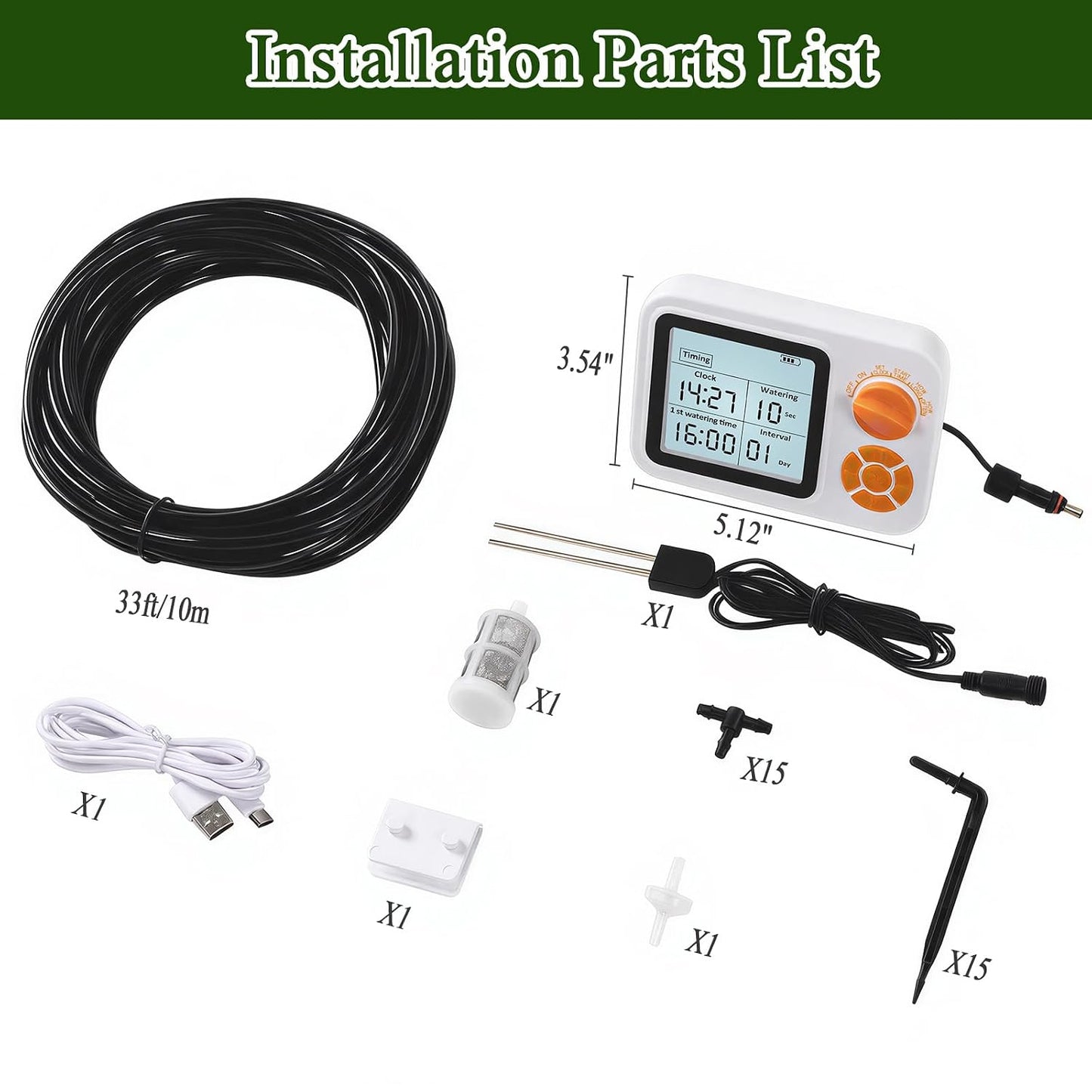 Automatic Indoor Plant Waterer for 15 Potted Plants, Self Watering System Drip Irrigation Kit with Programmable Timer & Smart Humidity Detection