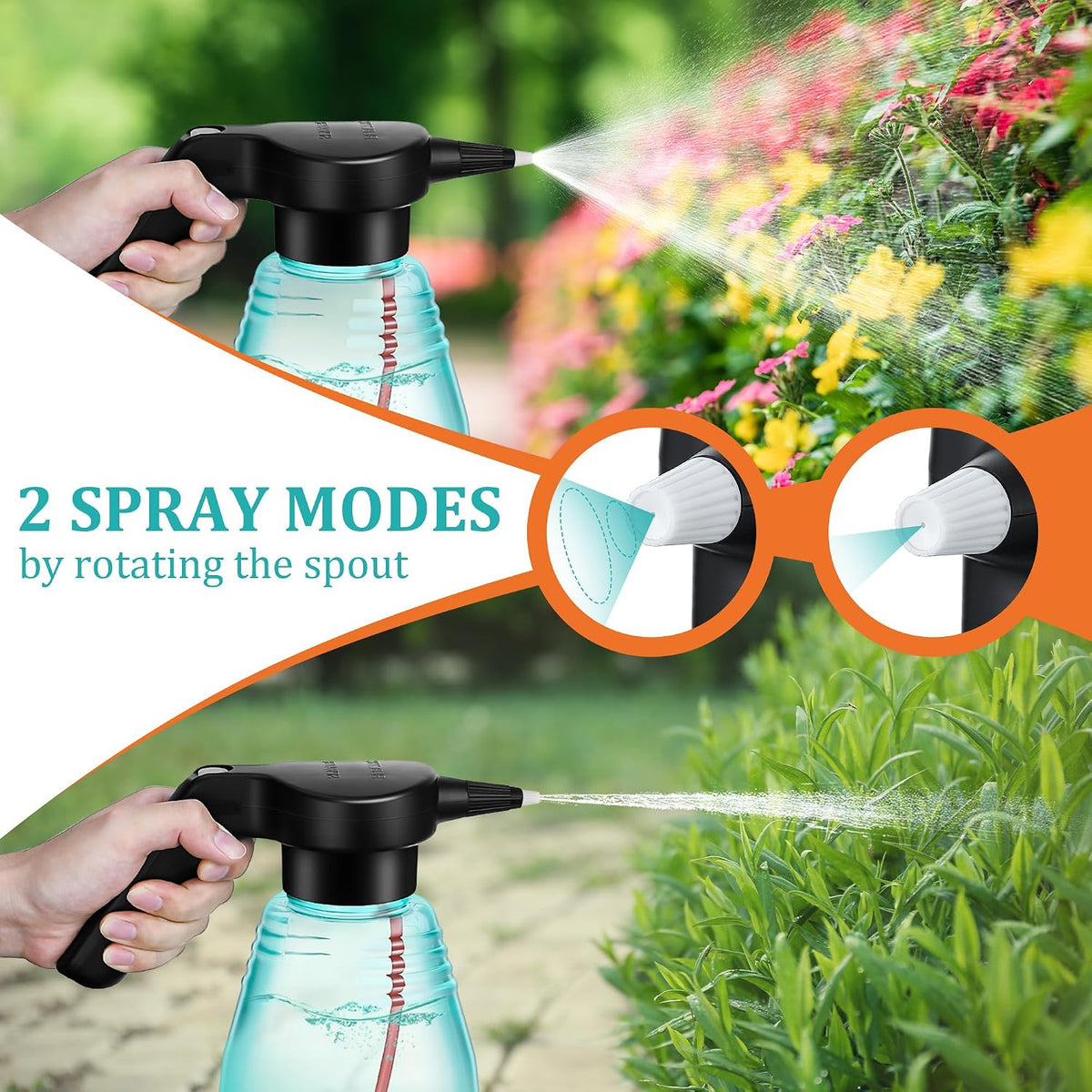 0.5 Gallon Electric Spray Bottle Plant Mister Green Style