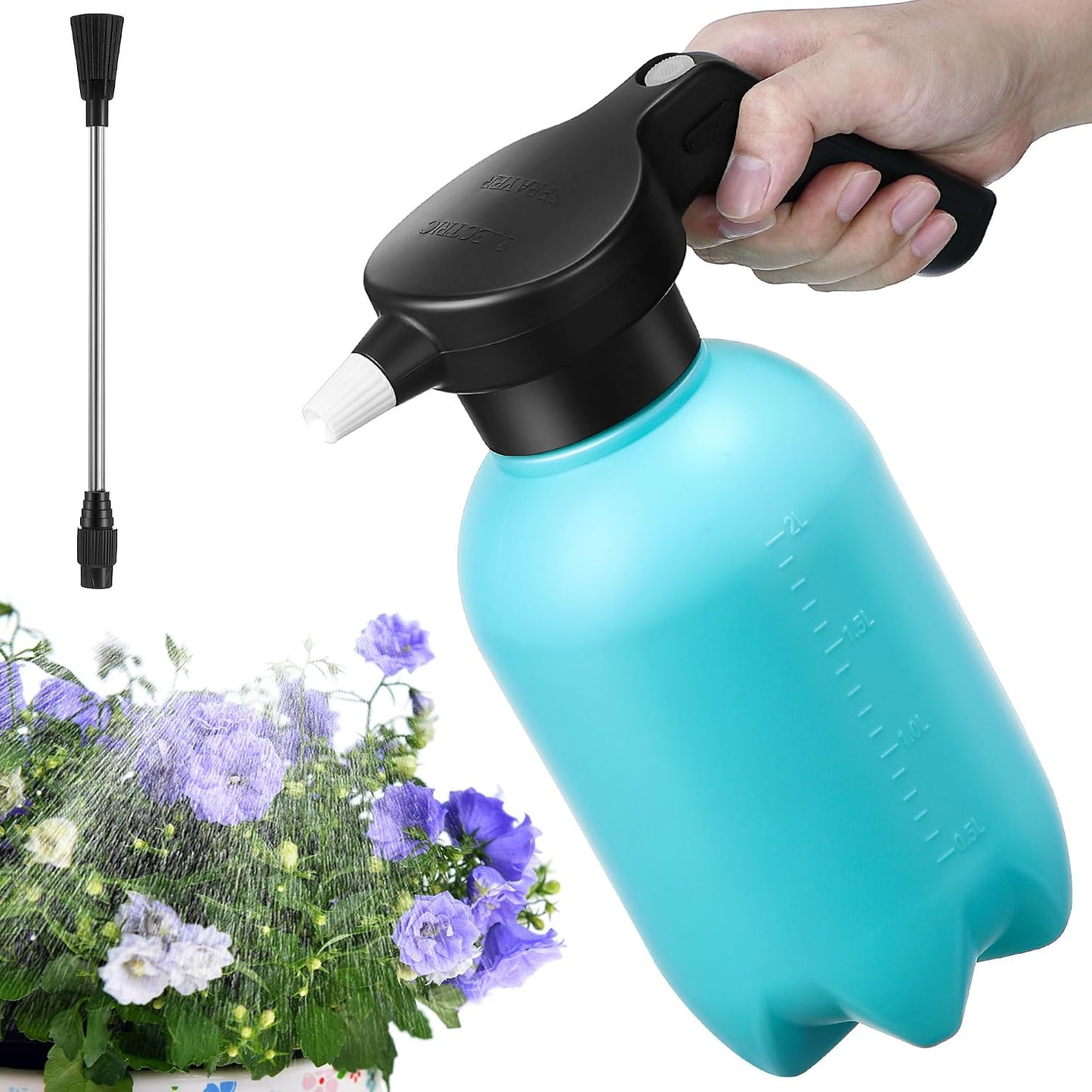0.5 Gallon Electric Spray Bottle Plant Mister Green Style