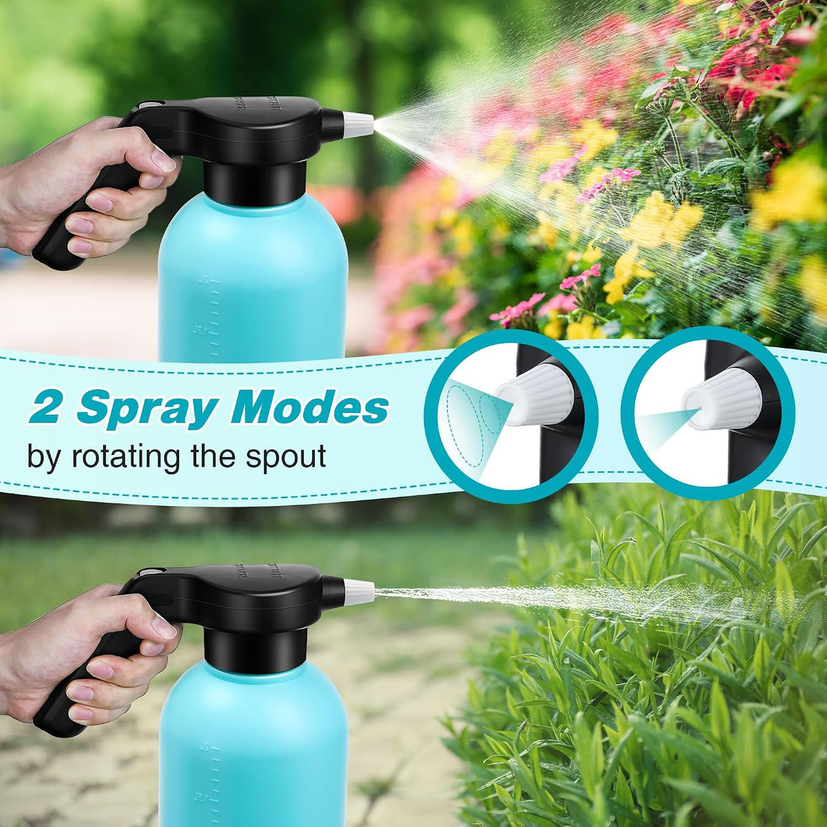 0.5 Gallon Electric Spray Bottle Plant Mister Green Style