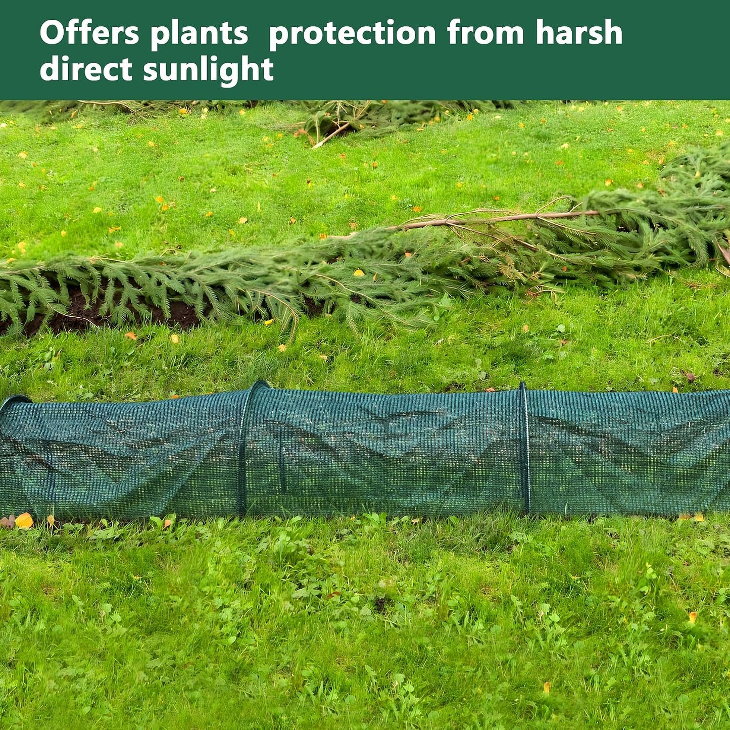 2 Pack Garden Tunnel Shade Net Cover - 10FT Shade Net Tunnel Plant Row Cover - Plant Gardening Net for Greenhouse Garden Patio Plants
