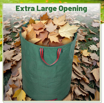 72-Gallon Lawn Leaf Bags, 3-Pack Reusable Yard Waste Bags