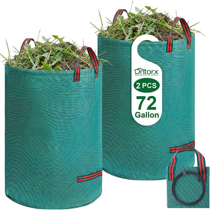 72-Gallon Lawn Leaf Bags, 3-Pack Reusable Yard Waste Bags