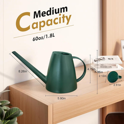 60 oz Watering Can, Small Watering Can for Indoor Plants with Long Spout
