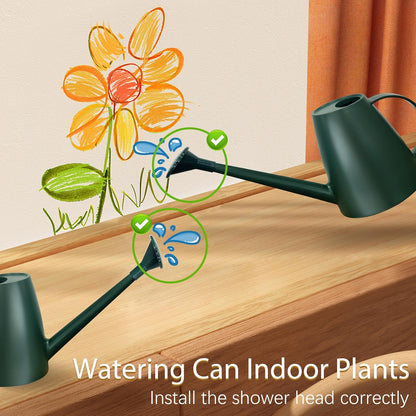 60 oz Watering Can, Small Watering Can for Indoor Plants with Long Spout