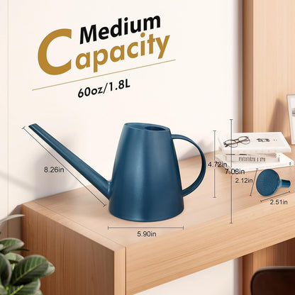 60 oz Watering Can, Small Watering Can for Indoor Plants with Long Spout