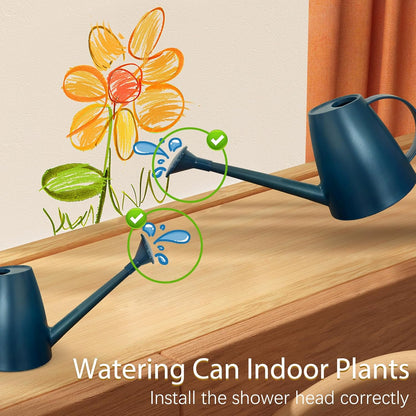 60 oz Watering Can, Small Watering Can for Indoor Plants with Long Spout