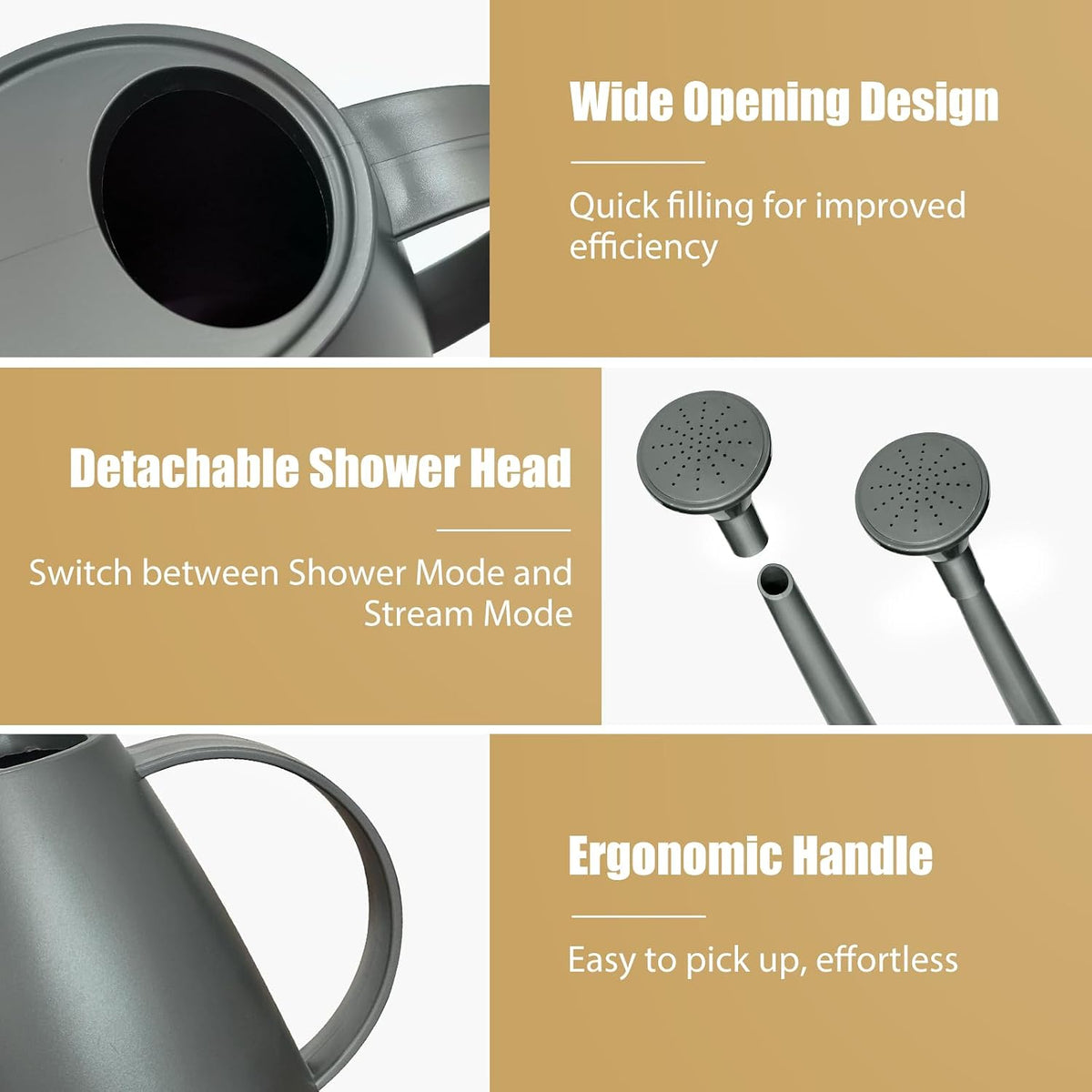 60 oz Watering Can, Small Watering Can for Indoor Plants with Long Spout