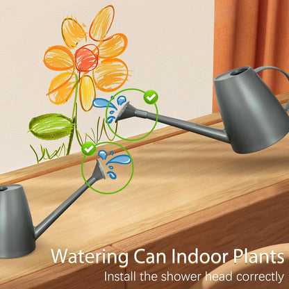 60 oz Watering Can, Small Watering Can for Indoor Plants with Long Spout