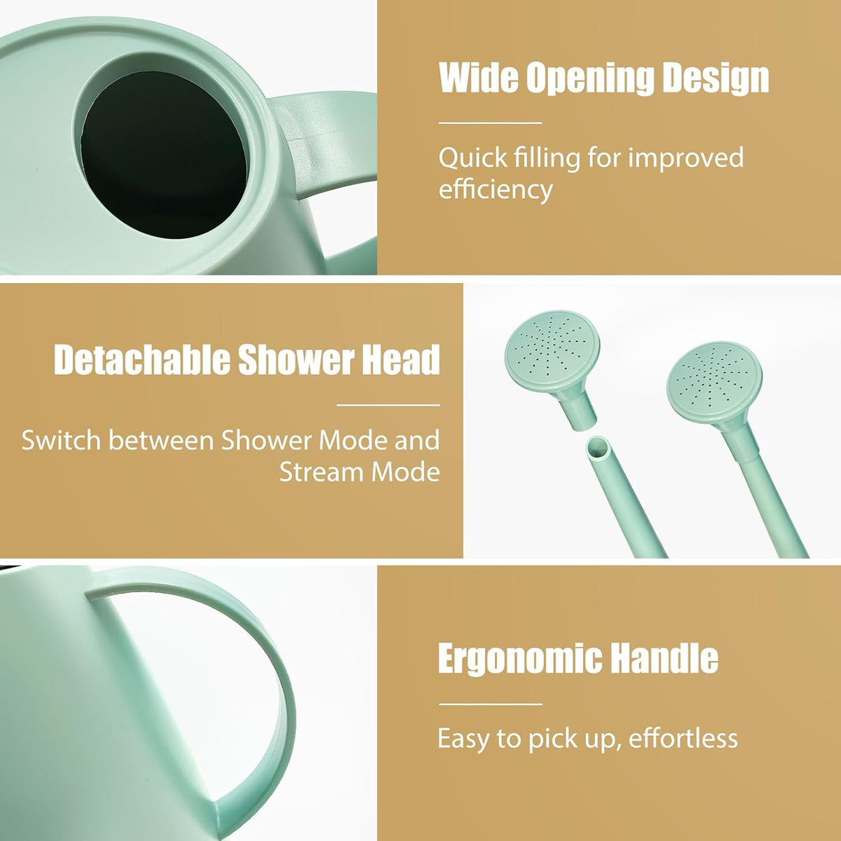 60 oz Watering Can, Small Watering Can for Indoor Plants with Long Spout