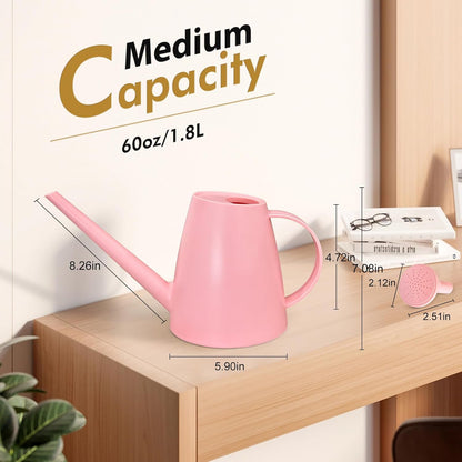 60 oz Watering Can, Small Watering Can for Indoor Plants with Long Spout