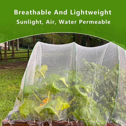 Ultra Fine Mesh Garden Netting, Durable Insect Netting for Plant Protection, 6.5 x 20FT Raised Bed Cover, Row Cover Pest Barrier for Vegetables, Fruit Trees, Flowers